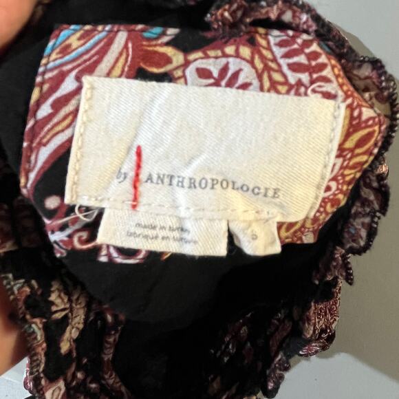 Anthropologie Women's Cady Mock Neck Paisley Tiered Tunic Dress Size Small - Picture 4 of 10